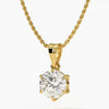 4.90 Ct White Moissanite Pendant Gold Vermeil Cyber Monday Certified Gift Deal