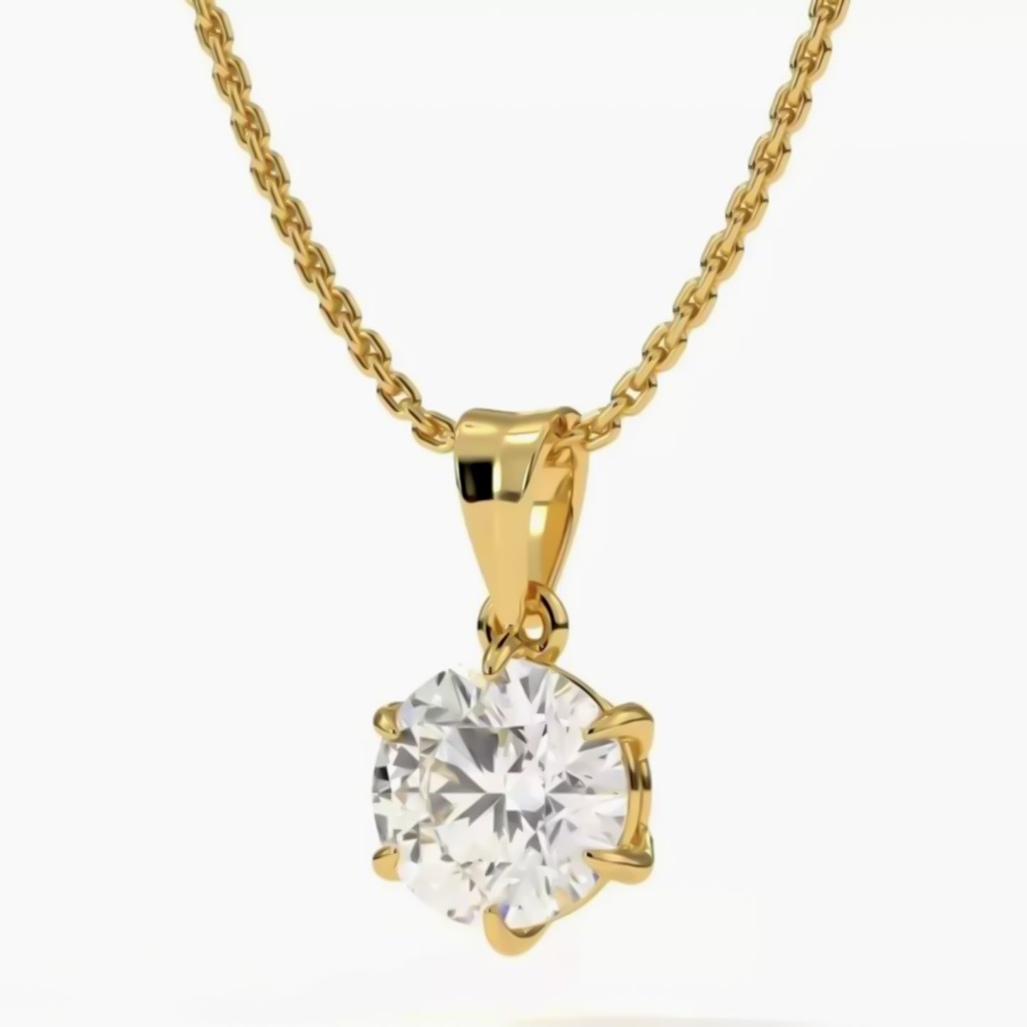 4.90 Ct White Moissanite Pendant Gold Vermeil Cyber Monday Certified Gift Deal