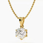 4.90 ct DEW White Moissanite Pendant Gold Vermeil Cyber Monday Certified Gift Deal