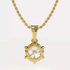 4.90 Ct White Moissanite Pendant Gold Vermeil Cyber Monday Certified Gift Deal