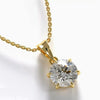 4.90 Ct White Moissanite Pendant Gold Vermeil Cyber Monday Certified Gift Deal