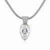 3.65 ct DEW White Moissanite Pendant Certified Gift for Her Christmas 18K Gold Plated V 18K Gold Plated