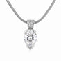 3.65 ct DEW White Moissanite Pendant Certified Gift for Her Christmas 18K Gold Plated V 18K Gold Plated
