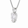 3.65 ct DEW White Moissanite Pendant Certified Gift for Her Christmas 18K Gold Plated V 18K Gold Plated