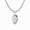 3.65 ct DEW White Moissanite Pendant Certified Gift for Her Christmas 18K Gold Plated V 18K Gold Plated