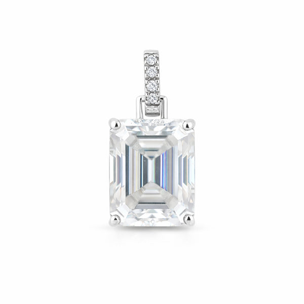 7.30 Ct Certified Moissanite Pendant in Gold Vermeil for Thanksgiving Gift