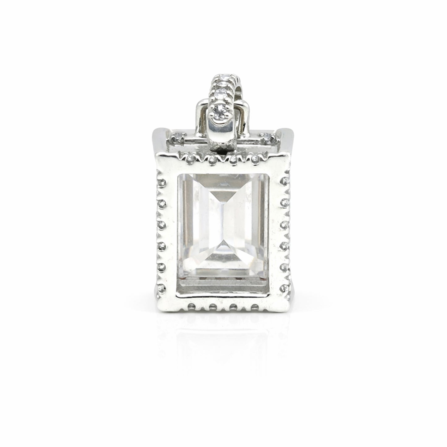 7.30 Ct Certified Moissanite Pendant in Gold Vermeil for Thanksgiving Gift