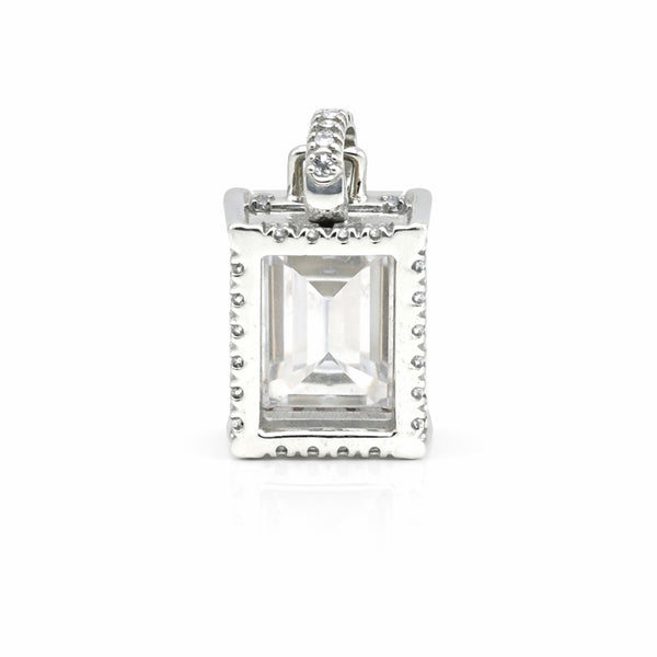 7.30 Ct Certified Moissanite Pendant in Gold Vermeil for Thanksgiving Gift