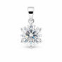 12 ct DEW Certified Moissanite Solitaire Pendant Gold Vermeil Holiday Gift Idea