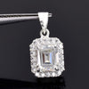 3.50 ct DEW Certified Moissanite Pendant 18K Gold Plated