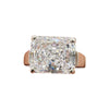 6.5 ct DEW White Moissanite Radiant Solitaire Ring - 18K Gold Vermeil on 925 Sterling Silver