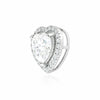 Heart lab diamond pendant worn on chain, romantic gift styling for her