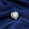 Reverse of heart pendant showing 925 sterling silver hallmark and bail detail