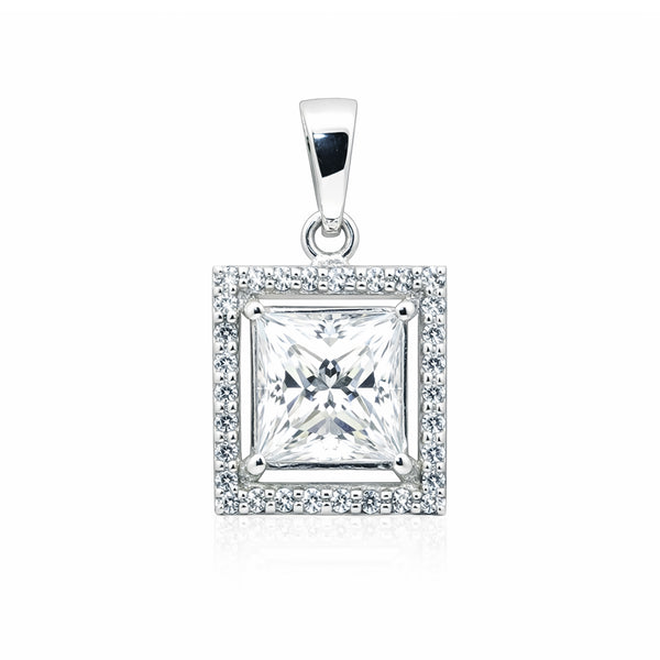 7.30 Ct Moissanite Pendant in Gold Vermeil Certified Gift for Black Friday