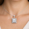 7.30 Ct Moissanite Pendant in Gold Vermeil Certified Gift for Black Friday