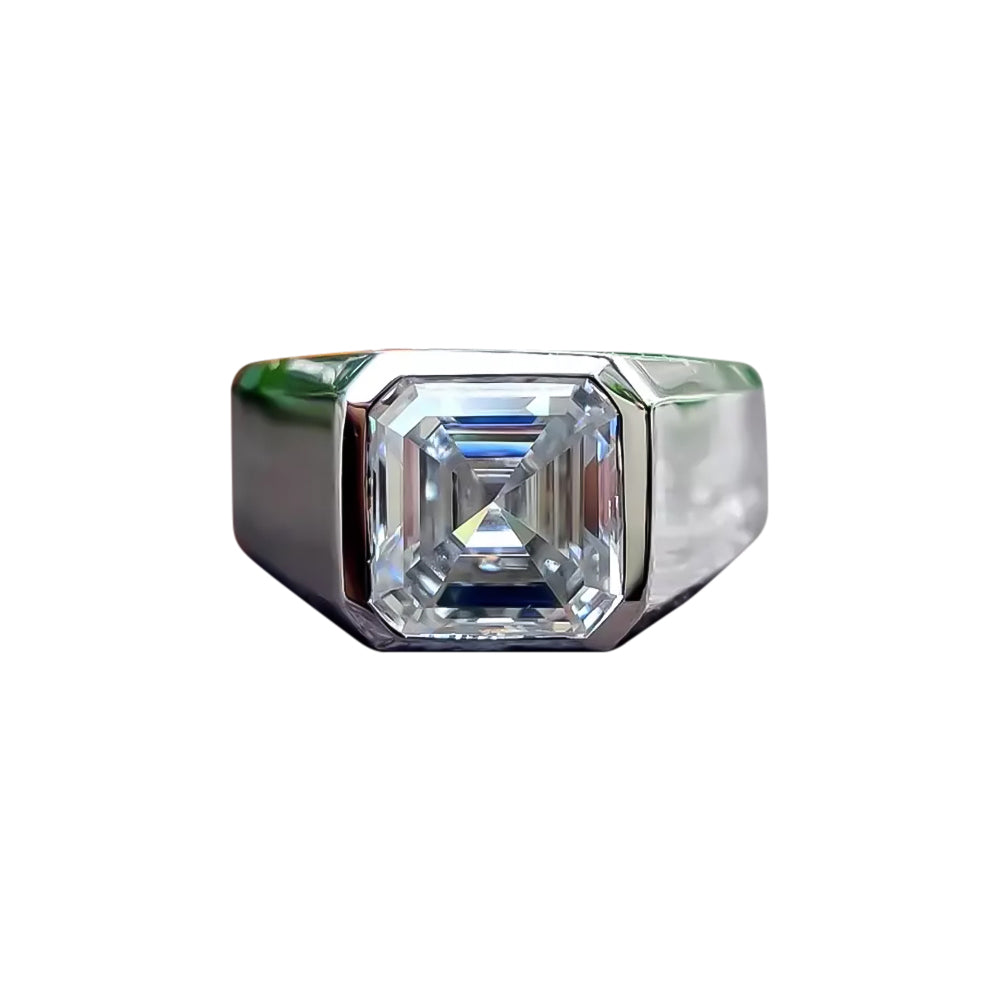 5.60 Ct Off White Moissanite Solitaire Ring Gift for Her Engagement 18K Gold Plated