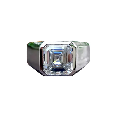 5.60 Ct Off White Moissanite Solitaire Ring Gift for Her Engagement 18K Gold Plated