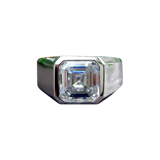 5.60 Ct Off White Moissanite Solitaire Ring Gift for Her Engagement 18K Gold Plated