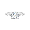 6.65 ct DEW White Moissanite Round Solitaire Ring - 18K Gold Vermeil on 925 Sterling Silver