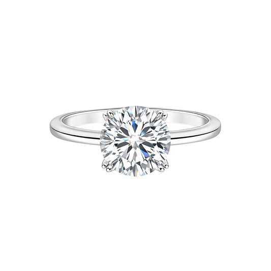 5 carat round cut lab-grown diamond solitaire ring in 18k gold vermeil