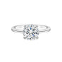5 Ct Round Cut Lab Grown Diamond Ring — VS1 Clarity, 18k Gold Vermeil