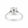 6.65 ct DEW White Moissanite Round Solitaire Ring - 18K Gold Vermeil on 925 Sterling Silver