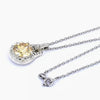 8.80 ct DEW Certified Champagne Moissanite Pendant in Gold Vermeil