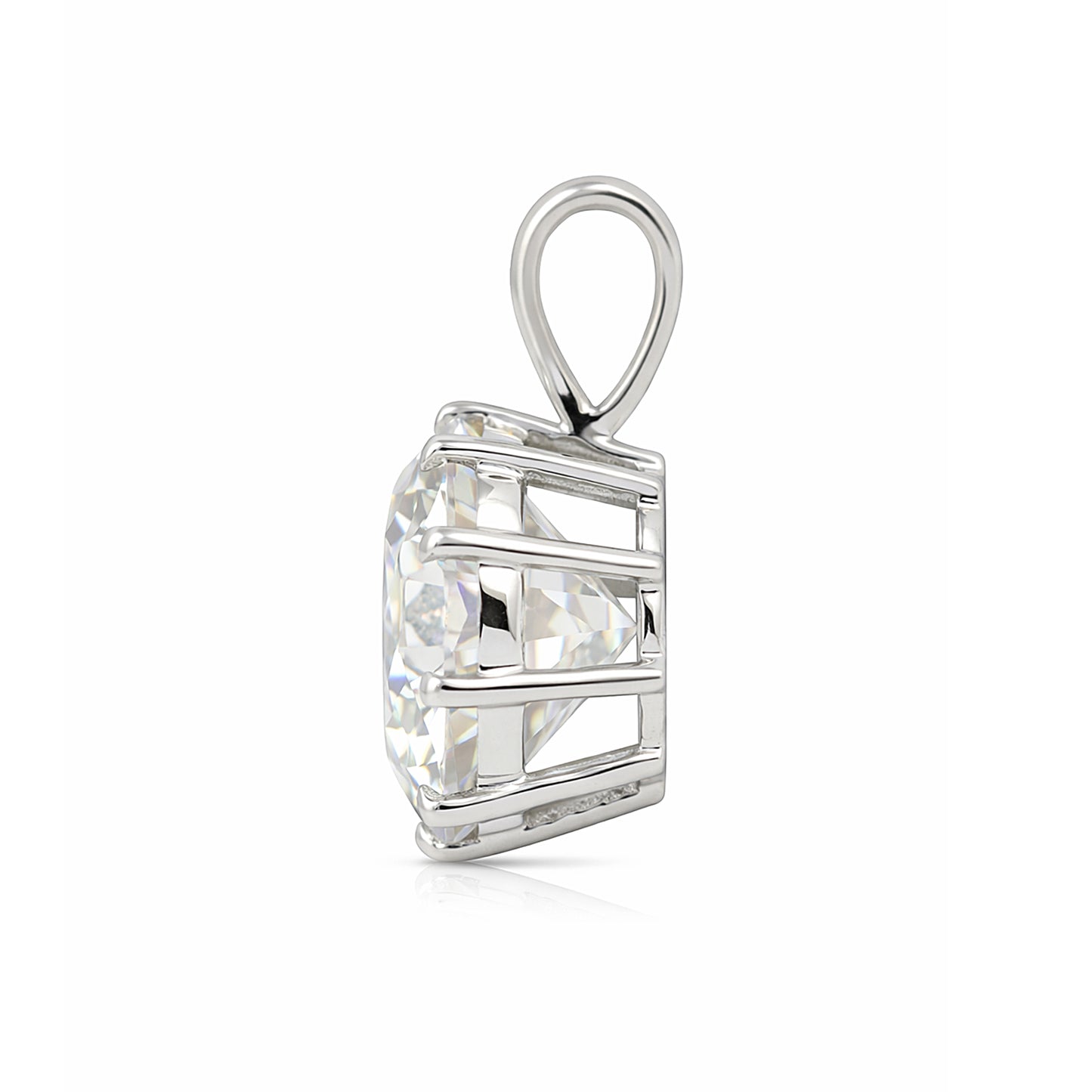 22 Ct Certified White Moissanite Pendant in Gold Vermeil – Christmas Gift