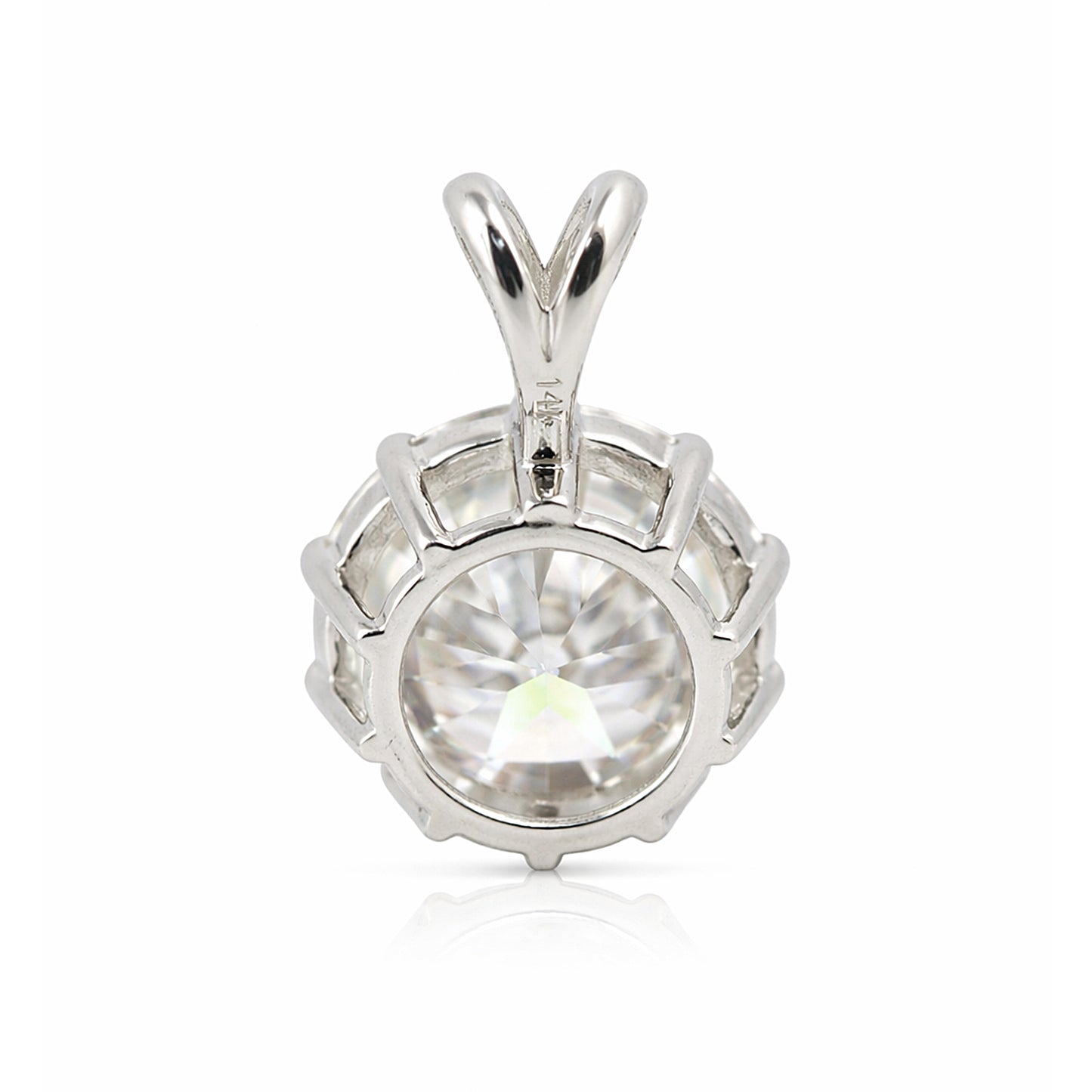 22 Ct Certified White Moissanite Pendant in Gold Vermeil – Christmas Gift