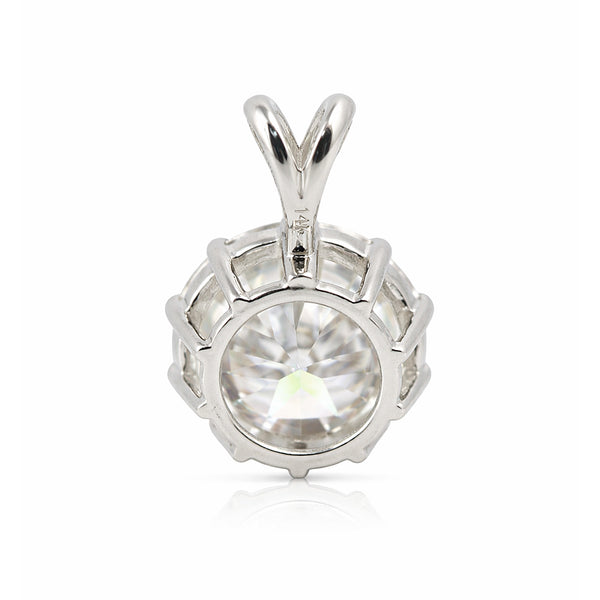 22 Ct Certified White Moissanite Pendant in Gold Vermeil – Christmas Gift