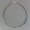 4mm Black Moissanite Bead Necklace Certified Wedding Gift Gold Vermeil