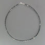 4mm Black Moissanite Bead Necklace Certified Wedding Gift Gold Vermeil