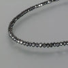 4mm Black Moissanite Bead Necklace Certified Wedding Gift Gold Vermeil