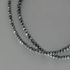 4mm Black Moissanite Bead Necklace Certified Wedding Gift Gold Vermeil
