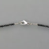 4mm Black Moissanite Bead Necklace Certified Wedding Gift Gold Vermeil