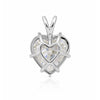 11 Ct White Heart Cut Moissanite Pendant Gold Vermeil Christmas Jewelry