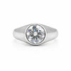 3.35 ct DEW Certified Round White Moissanite Solitaire Ring – Gift Idea 18K Gold Plated