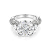 9.25 ct DEW Certified Round Cut White Moissanite Solitaire Ring Gold Vermeil