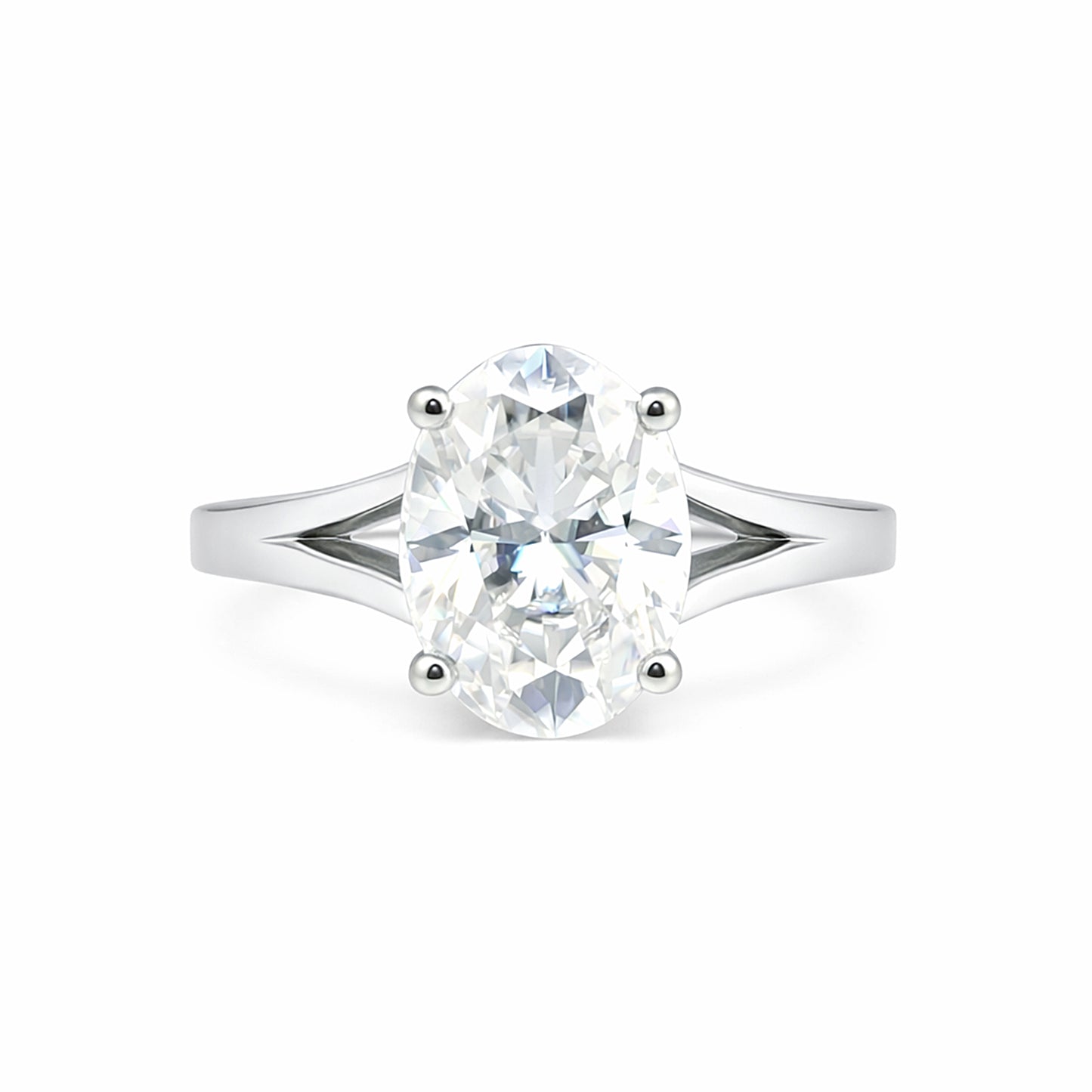 6.50 ct DEW Certified White Moissanite Solitaire Ring in – Festive Gift 18K Gold Plated
