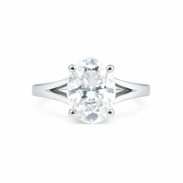 6.50 ct DEW Certified White Moissanite Solitaire Ring in – Festive Gift 18K Gold Plated