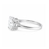 6.50 ct DEW Certified White Moissanite Solitaire Ring in – Festive Gift 18K Gold Plated