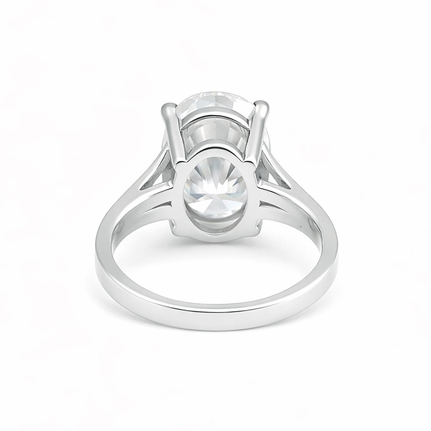 6.50 ct DEW Certified White Moissanite Solitaire Ring in – Festive Gift 18K Gold Plated