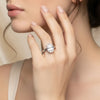 6.50 ct DEW Certified White Moissanite Solitaire Ring in – Festive Gift 18K Gold Plated