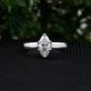 2.00 ct DEW Marquise Cut White Moissanite Solitaire Ring in – Gift Pick 18K Gold Plated