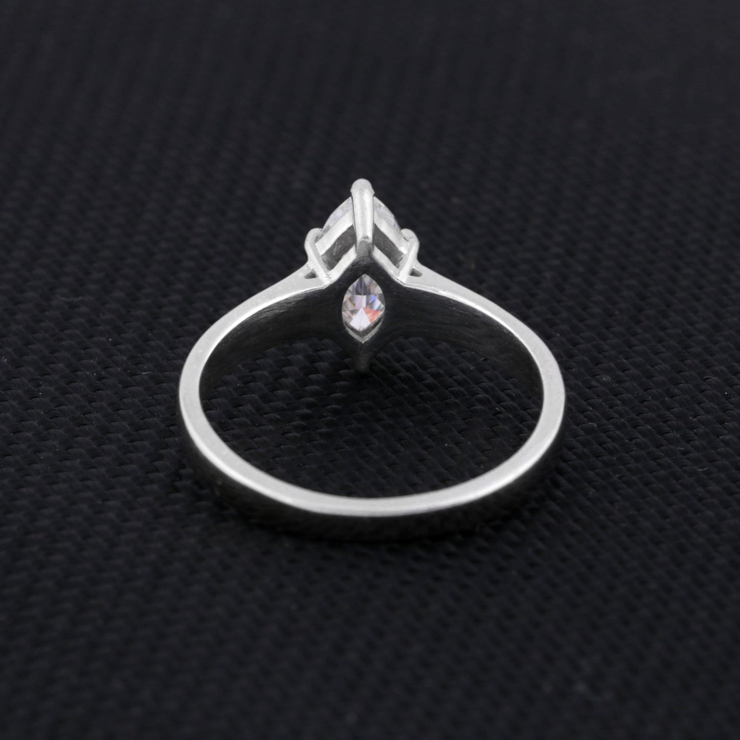 2.00 ct DEW Marquise Cut White Moissanite Solitaire Ring in – Gift Pick 18K Gold Plated
