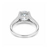 Underside of pavé ring showing 925 sterling silver hallmark and band detail