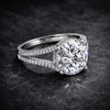 5.32 ct DEW Round Cut White Moissanite Solitaire Ring – Birthday Gift 18K Gold Plated V 18K Gold Plated