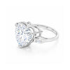 6.30 ct DEW Heart Cut White Moissanite Solitaire Ring – Festive Gift 18K Gold Plated Ve 18K Gold Plated