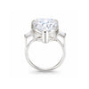 6.30 ct DEW Heart Cut White Moissanite Solitaire Ring – Festive Gift 18K Gold Plated Ve 18K Gold Plated