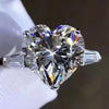 6.30 ct DEW Heart Cut White Moissanite Solitaire Ring – Festive Gift 18K Gold Plated Ve 18K Gold Plated
